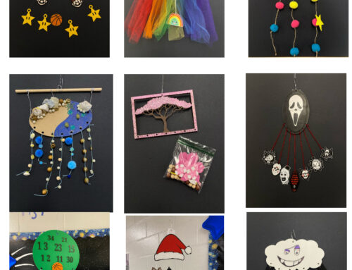 6th Grade Art Students Explore Hanging Art and 3D Design
